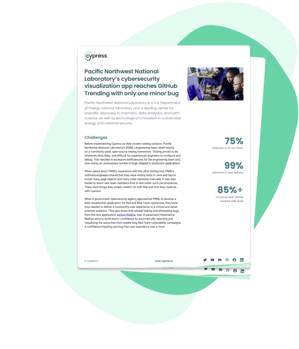 Pacific Northwest National Laboratory Case Study cypress.io